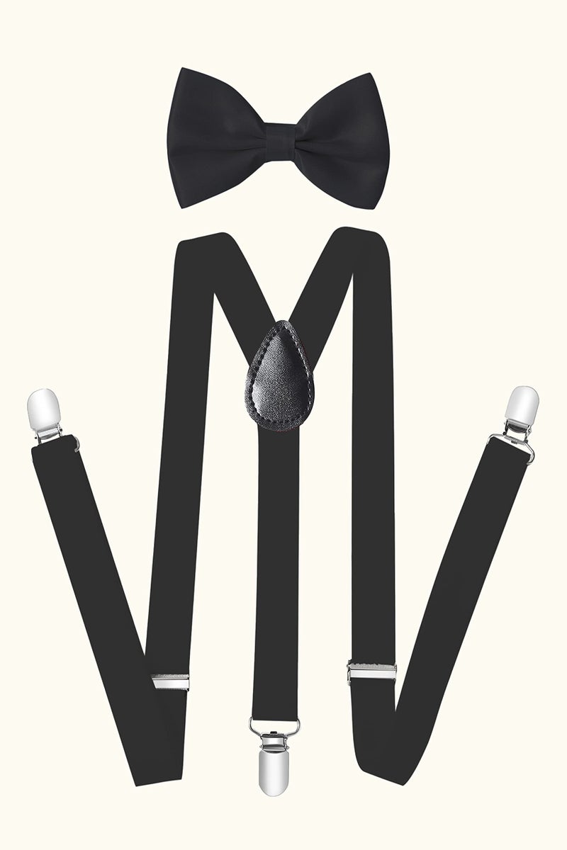 BABEYOND 1920s Mens Gatsby Gangster Costume Accessories Set 30s Manhattan Fedora Hat Suspenders - Image 3